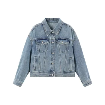 LEDIN Denim Jacket Women's Denim Medium Blue