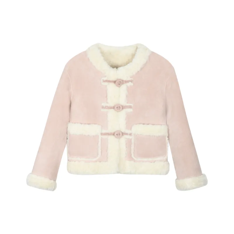MISHOW Velvet-feel Coat Women's Pink-0