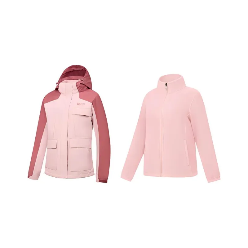 QIAODAN Trench Coat Women's Foam Pink/Berry Red-0