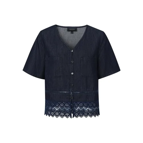 Firststation Cropped Coat Women's Navy Blue