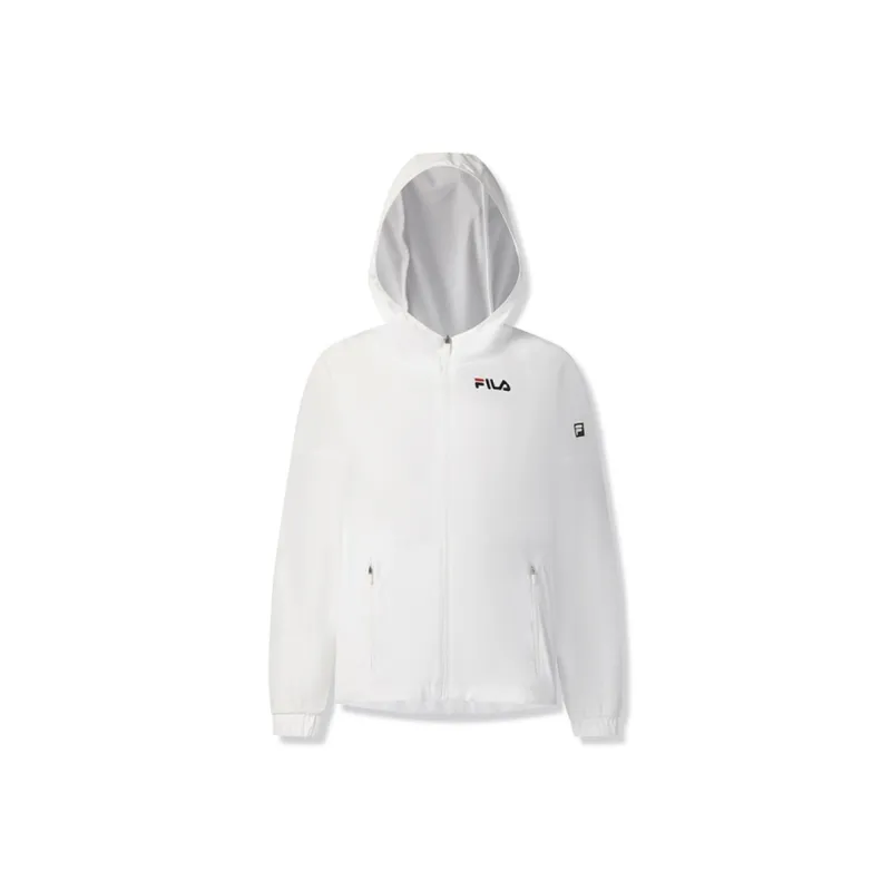 FILA Hiking Outdoor Adventure Windproof Windbreaker Jacket Women's Jade White-0