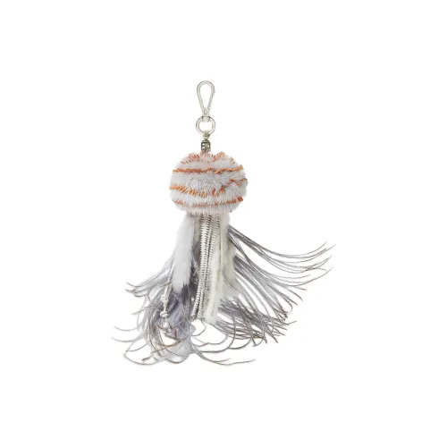 FENDI Lambskin Bag Charm Bag Merch Women's Gray