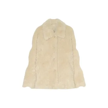 Yvetteclassic Velvet feel Coat Women's Ecru