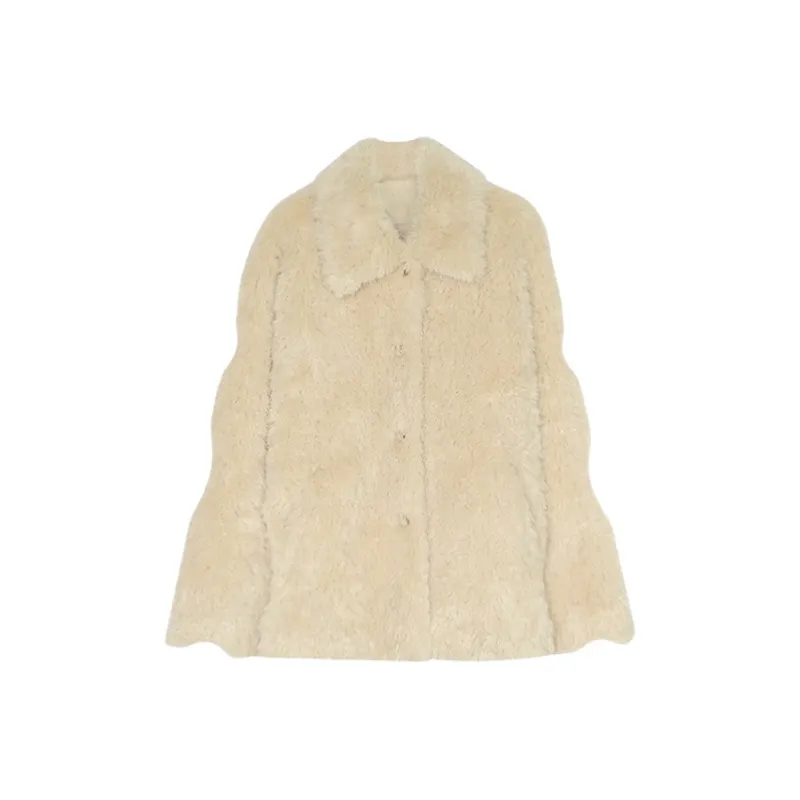 Yvetteclassic Velvet feel Coat Women's Ecru-0