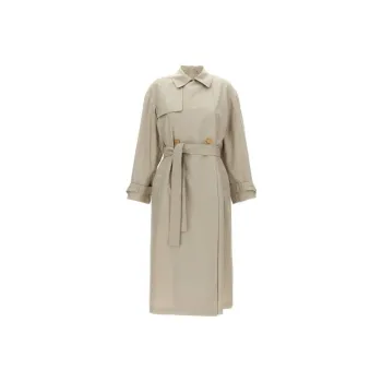 MaxMara Strench Double Breasted Belted Coat