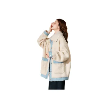 Tonlion Velvet feel Coat Women's Ecru