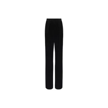 BALMAIN High Waist Velvet Pants
