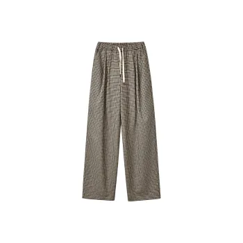 SINBOS Casual Pants Women's Yellow And Black Plaid
