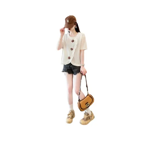 Mu Xiao Xin Drop Shoulder Sleeve T Shirt Women's