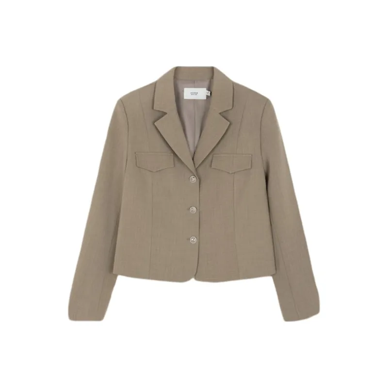 Mo Han Yi Mei Business Suit Women's Khaki Gray Green-0