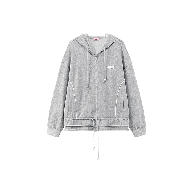 CHUU Cropped Coat Women's Light Heather Gray-0