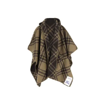 Burberry Check Pattern Hooded Cape