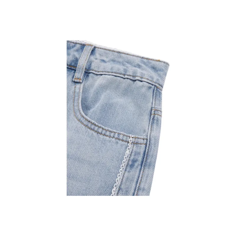 Love to serve Jeans Women's Denim Light Blue-5