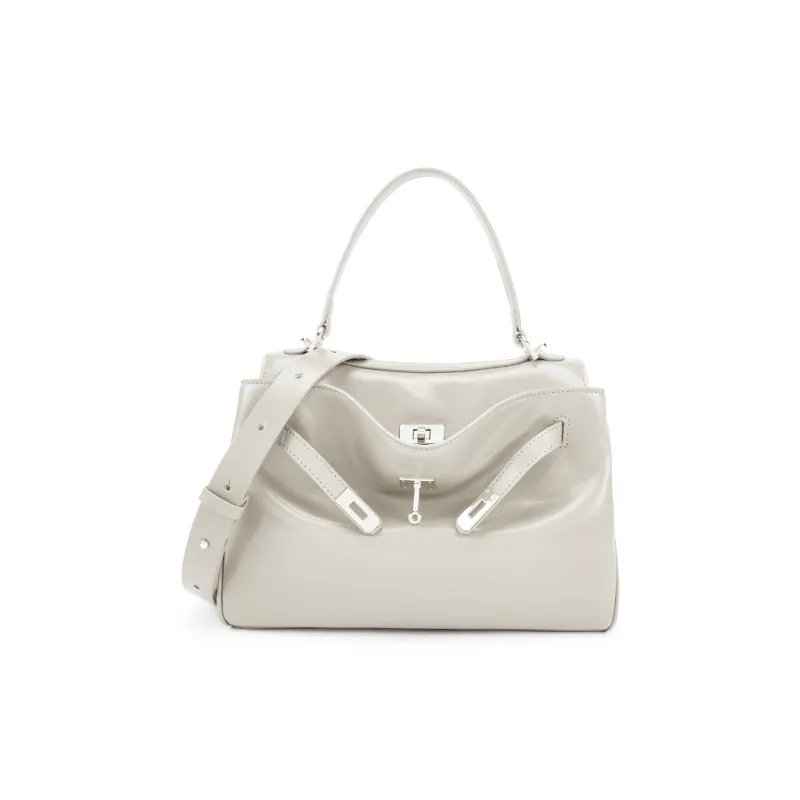 ELLE Oil Wax Soft Cowhide One Shoulder Handbag Women's Multicolor-0