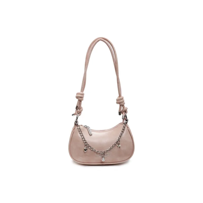 TOUTSEUL YOLO PU Crossbody Underarm Shoulder Bag Women's Ecru/Gray/Pink/Black-8