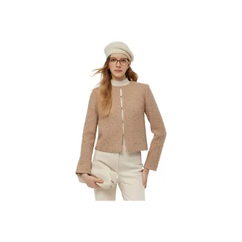 GOELIA Cropped Coat Women's Light Camel