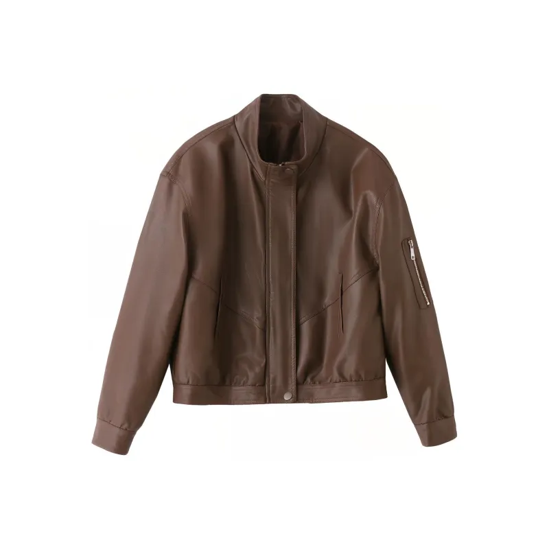 Yi Mengyuan Leather Jacket Women's-0