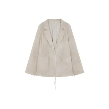 IHIMI Business Suit Women's Linen Beige Green