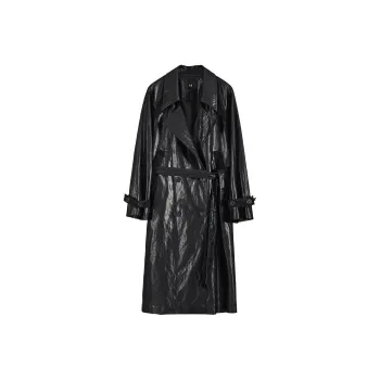 Rizhuo Trench Coat Women's Hidden Black