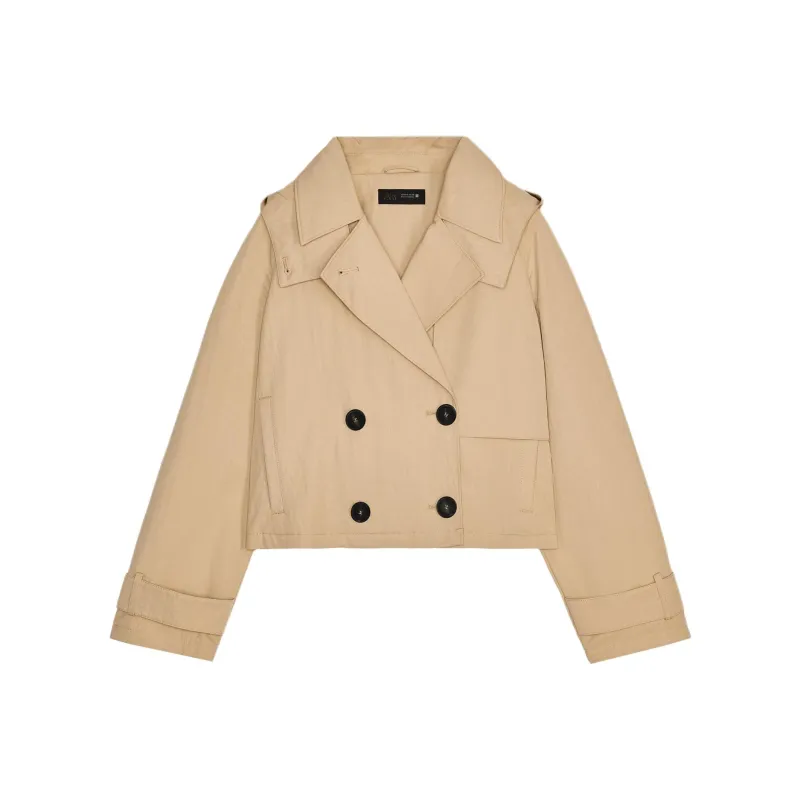 ZARA Trench Coat Women's Light Camel-0