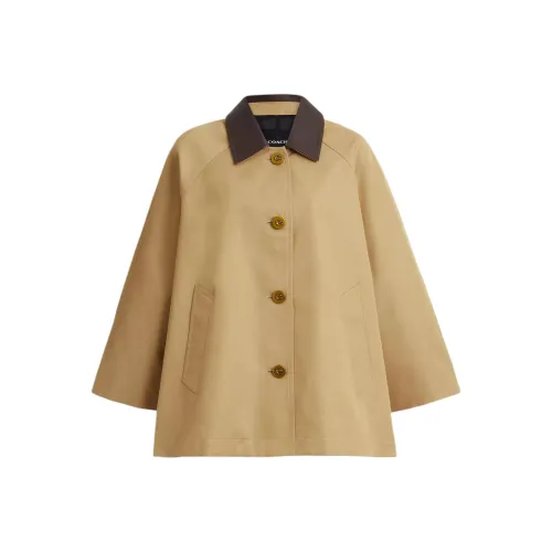 COACH Coats Women's Khaki