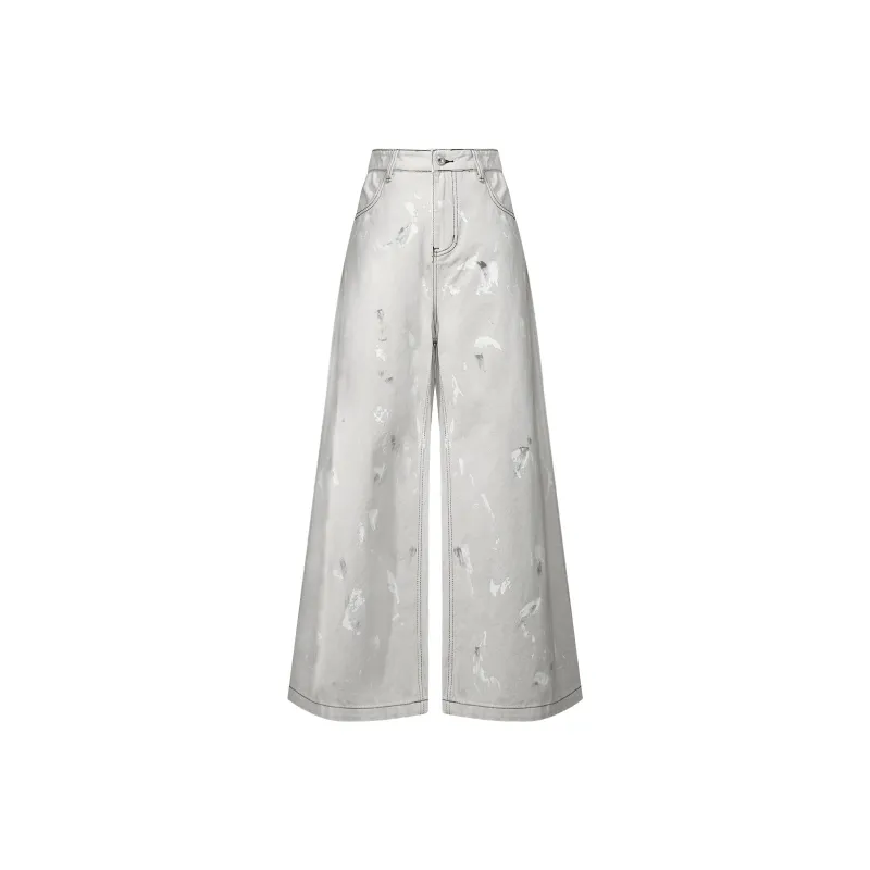 THE SEA LIFE Casual Pants Women's Gray White-0
