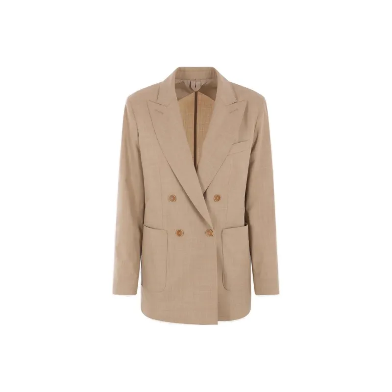 MaxMara Corfu Double Breasted Long Sleeved Jacket-0