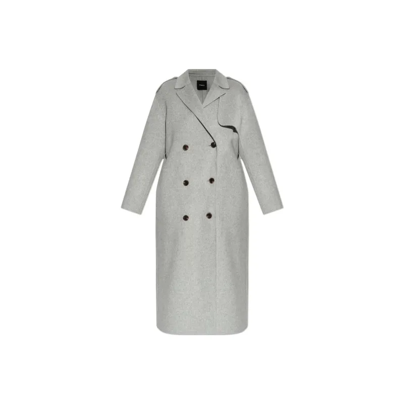 THEORY Double Breasted Long Sleeved Coat-0