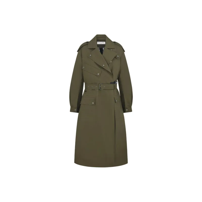 DIOR Trench Coats Women's Green-0