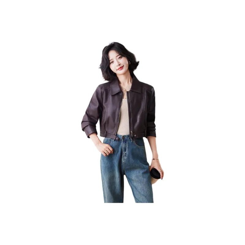 Yi Mengyuan Leather Jacket Women's-3