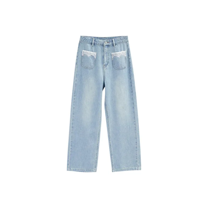 Love to serve Jeans Women's Denim Light Blue-3