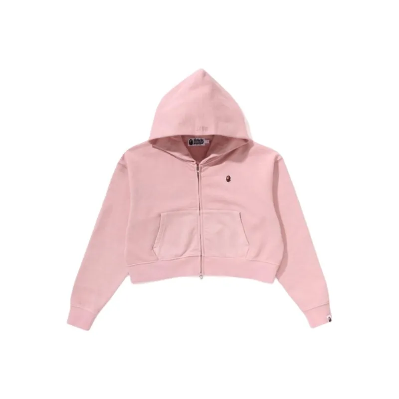 A BATHING APE Logo Zip up Hoodie-2