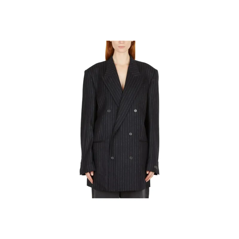 EYTYS Double Breasted Pinstripe Blazer-0