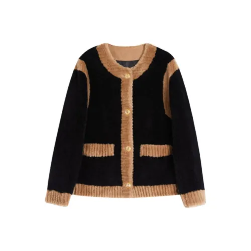 Emodues Velvet feel Coat Women's Black