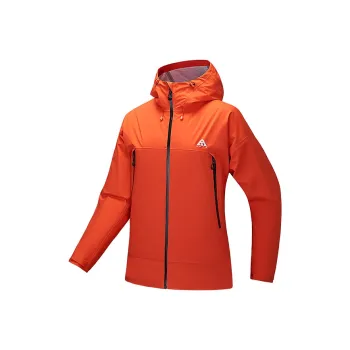 Anta Outdoor Collection Breathable And Wear resistant Windbreaker Jacket Women's Flame Orange Red
