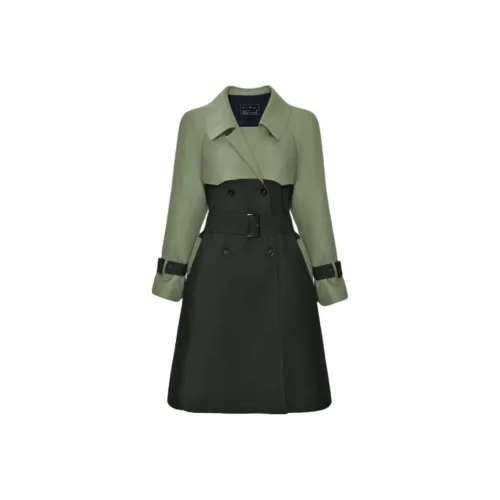 DIFFIE RIEGER Coats Women's Turquoise Pine Green