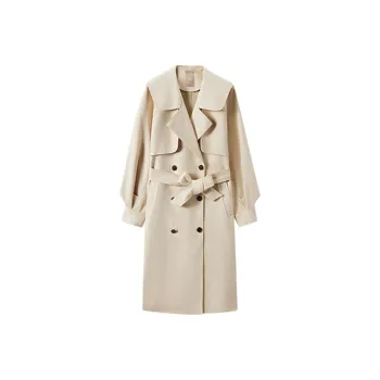 EICHITOO Trench Coat Women's Ecru