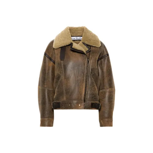 Acne Studios Leather Shearling Giuseppe 'Brown'