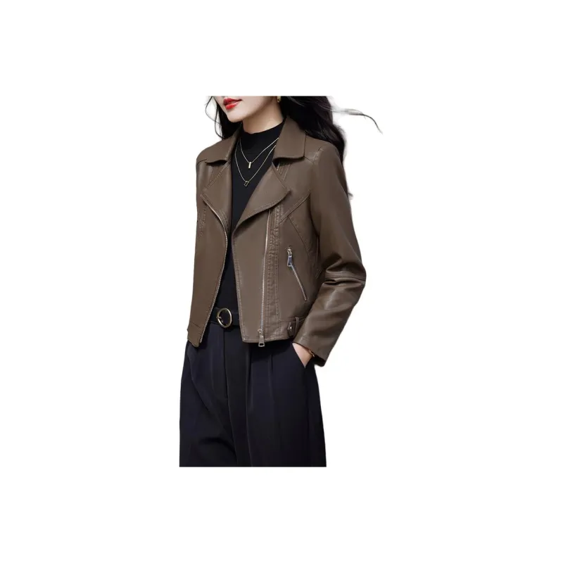 Yi Mengyuan Leather Jacket Women's-4