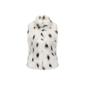 VANN VALRENCÉ Vest Women's Black White Mixed Color