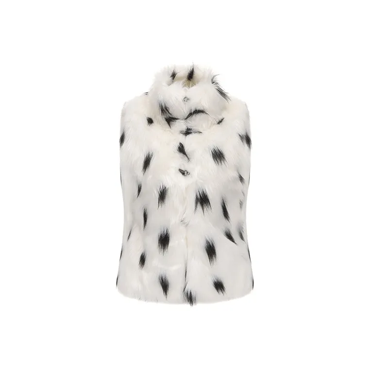 VANN VALRENCÉ Vest Women's Black White Mixed Color-0