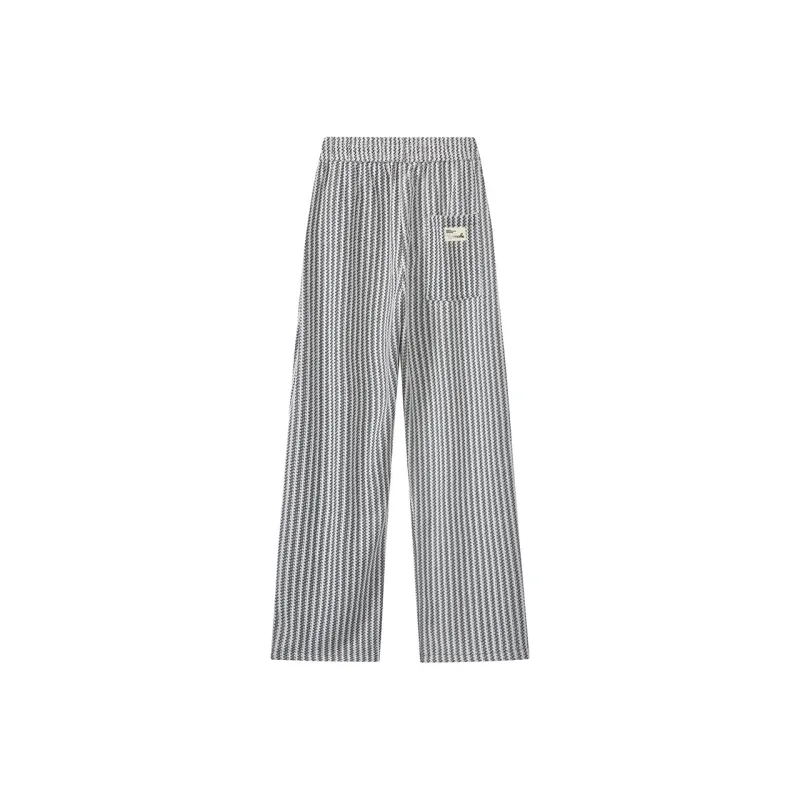 WSRX Casual Pants Unisex Black White Stripes-1