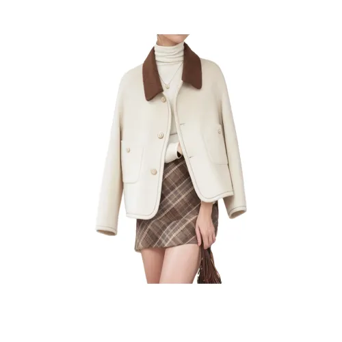 Mapping Velvet feel Coat Women's Ecru