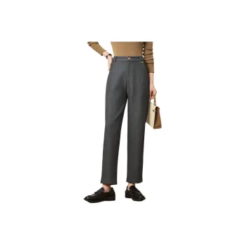 FENHONGMALI Casual Pants Women's Gray