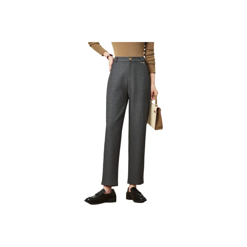 FENHONGMALI Casual Pants Women's Gray-0