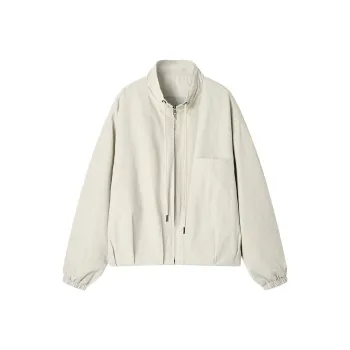 Korean Style Cropped Coat Women's Apricot