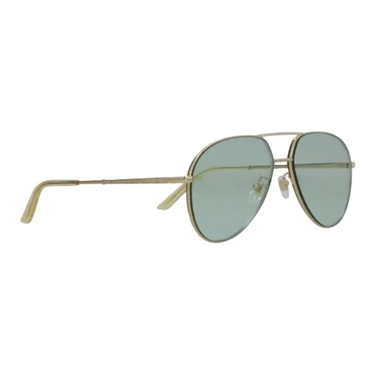 GUCCI Metal Acetate Aviator Sunglasses Women's Gold-1
