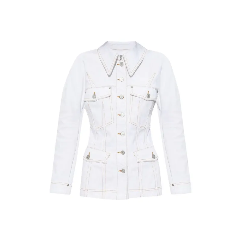 Givenchy Collared Button Up Denim Jacket-0