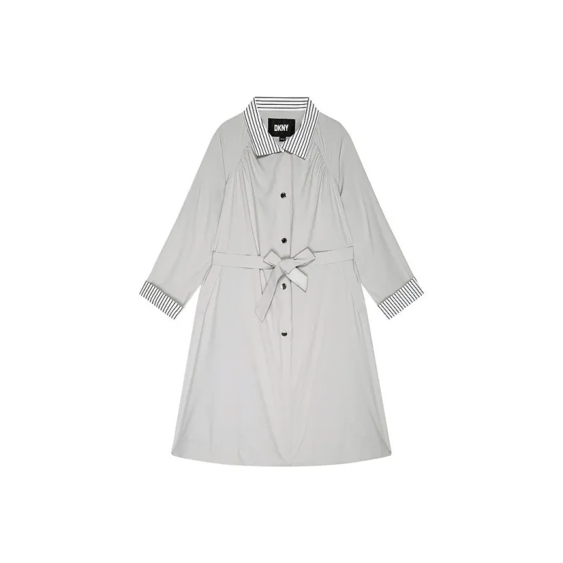 DKNY SS24 Trench Coat Women's Light Gray-0