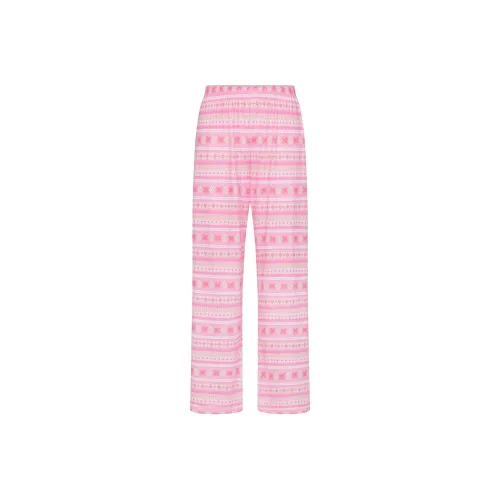 Skims Casual Pants Women's BUBBLE GUM SIENNA FAIR ISL/Bubble Gum Fair Isle